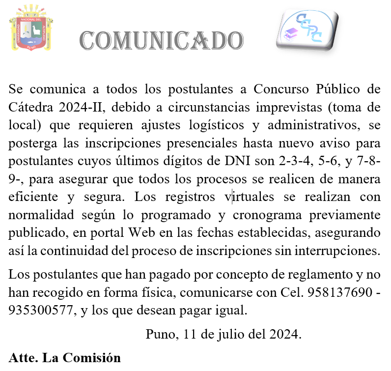 Comunicado