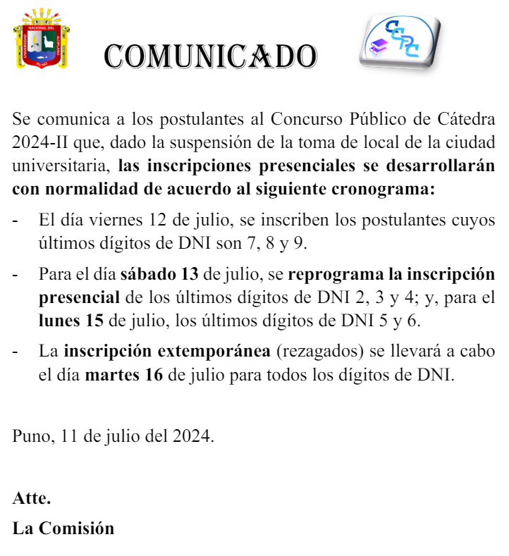 Comunicado