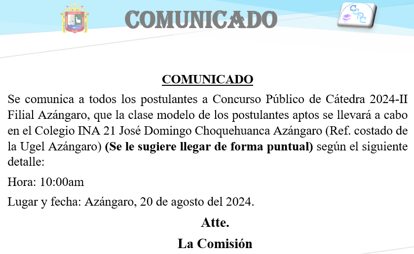 Comunicado