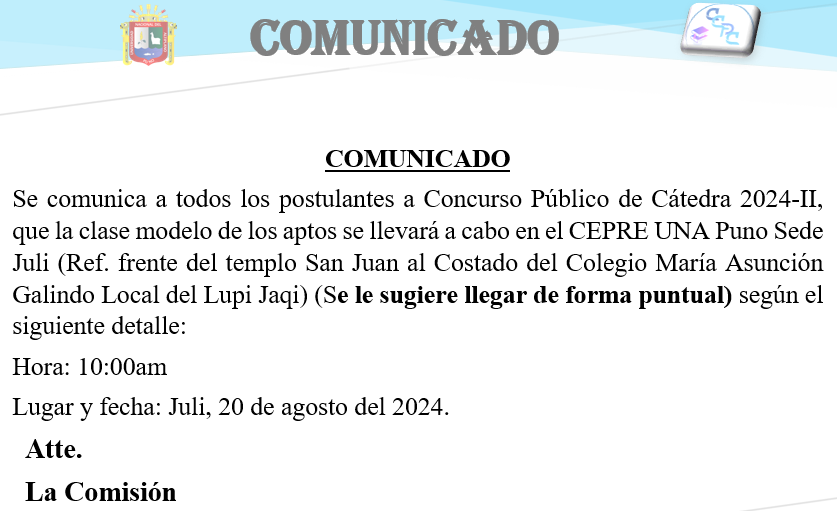 Comunicado